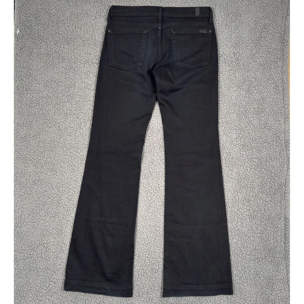 7 For All Mankind Jeans Womens Size 27 The Slim Trouser Black Flare Leg Pants